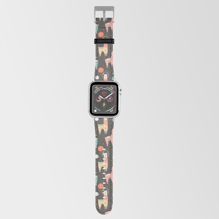 Astronaut Llamas in Space Apple Watch Band