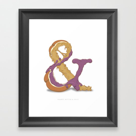 Peanut Butter & Jelly Framed Art Print