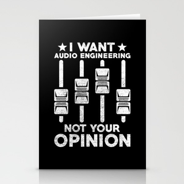 Audio Engineer Sound Technician Gift Stationery Cards