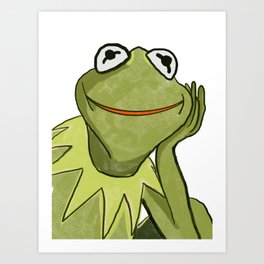 Kermit The frog Art Print | Kremetthefrog, Thefrog, Muppetfrog, Drawing, Kermitthefrog, Muppet, Kremet, Misspiggy, Digital 