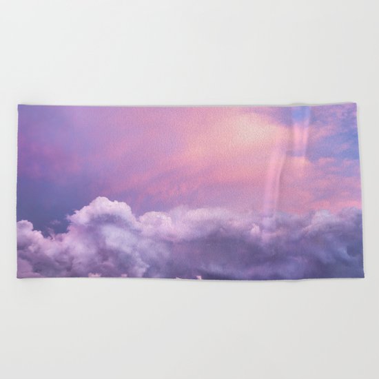 Sunset and Clouds | Blush Pink | Unicorn | Sky Beach Towel