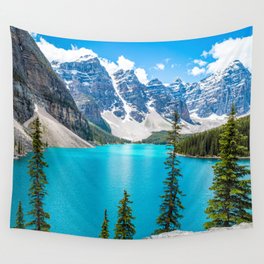 Moraine Lake Landscape Wall Tapestry