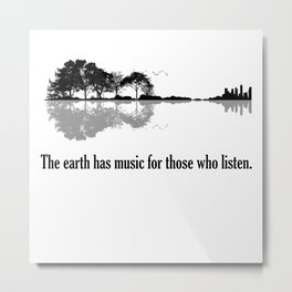The Earth Has Music For Those Who Listen Guitar Metal Print | Nature, Resonatingbody, Acousticbassguitar, Pickup, Earth, World, Tones, Doublebass, Pickguard, Westernguitar 