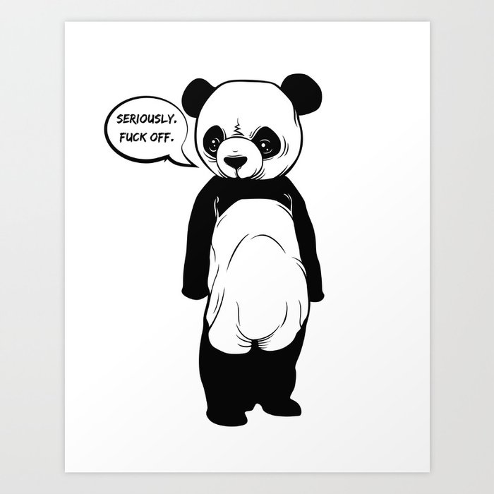 Angry Panda Art Print