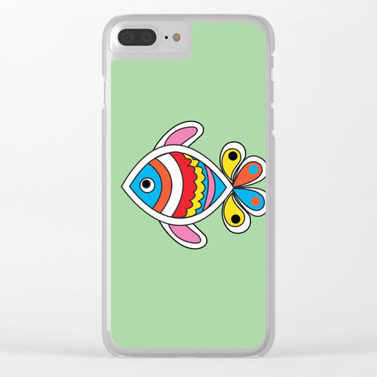 Color fish 1 Clear iPhone Case