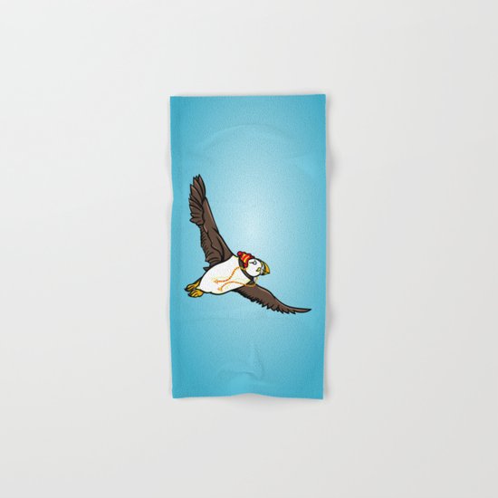 Puffin Wearing A Hat Hand & Bath Towel