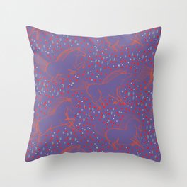Wild Horses by Friztin - Ultra Violet Throw Pillow