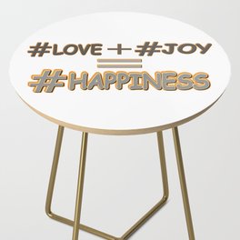 "HAPPINESS EQUATION" Cute Expression Design. Buy Now Side Table