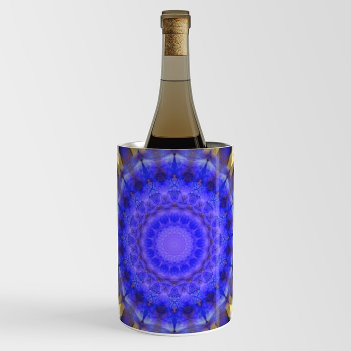 Purple Royalty Mandala - Purple And Gold Art Wine Chiller
