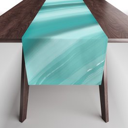 Clean Sweep Blue Abstract Table Runner