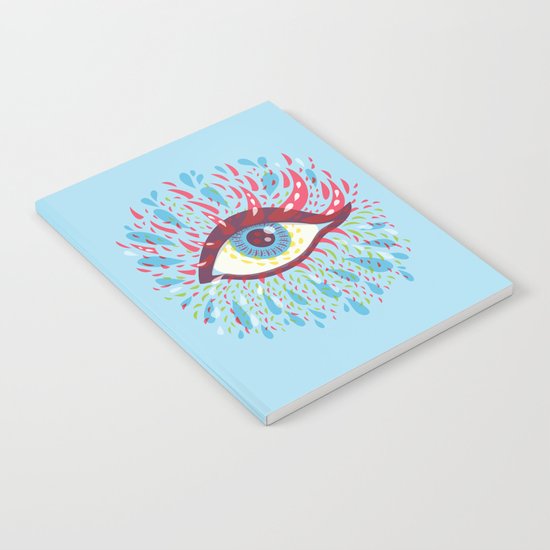 Weird Blue Psychedelic Eye Notebook