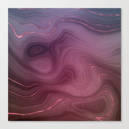 Violet Purple Rose Gold Agate Geode Luxury Canvas Print