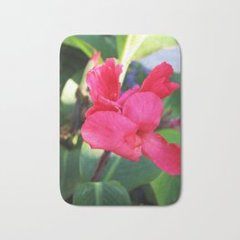 Summer at Schedel Bath Mat | Flower, Canna, Blossom, Michialeschneider, Naturebloom, Photo, Plant, Red 