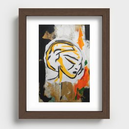 Post - Abstract portraits - Original painting - Marina Taliera Recessed Framed Print