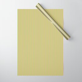 [ Thumbnail: Green and Light Pink Colored Lines/Stripes Pattern Wrapping Paper ]