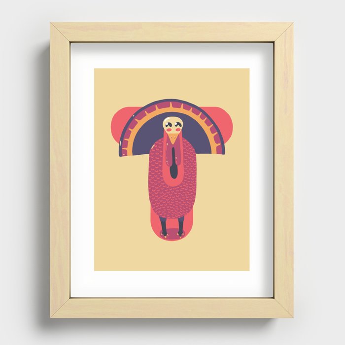 T for Turkey Recessed Framed Print