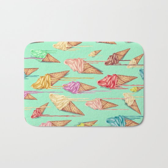 melted ice creams Bath Mat