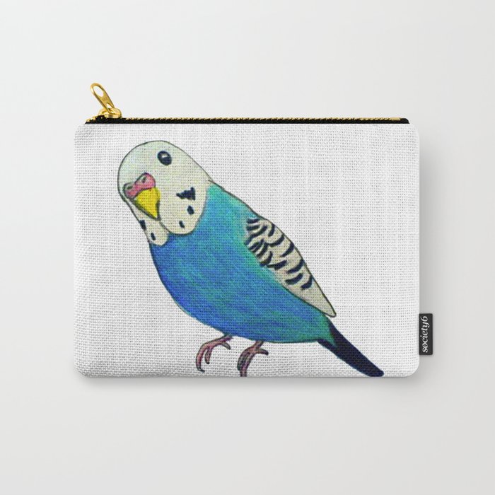 Blue Budgie Carry-All Pouch