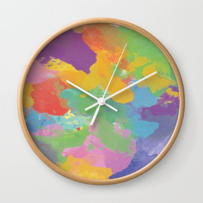 Watercolor Splatter Wall Clock