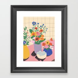 Bright flowers Framed Art Print