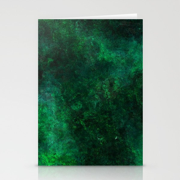 Abstract dark green Stationery Cards
