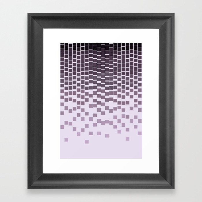 Pixel Rain Framed Art Print