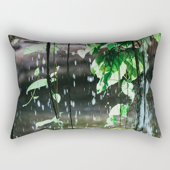 Behind A Waterfall Rectangular Pillow