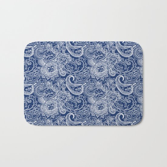 Paisley Pug Bath Mat