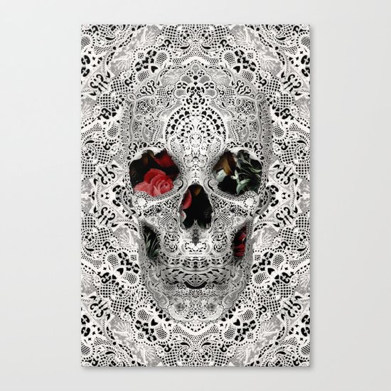 Lace Skull Light Canvas Print