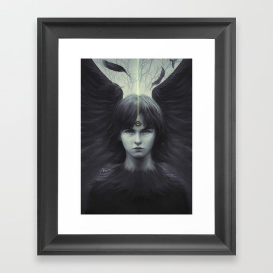 Eye of Raven Framed Art Print