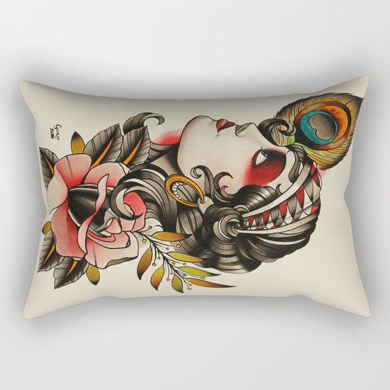 Gipsy girl - tattoo Rectangular Pillow
