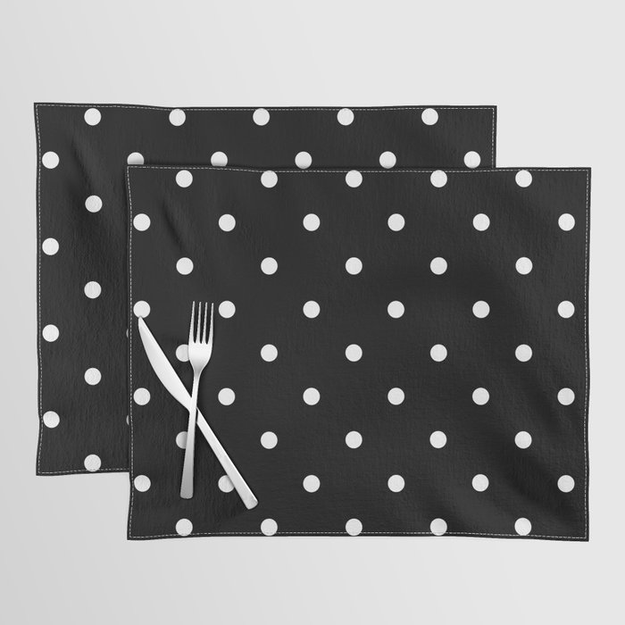 Dots Black Placemat