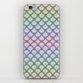 Fish scale pattern with gradient color iPhone Skin