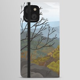 Shenandoah National Park, Virginia, Shenandoah River, Retro Vintage Style Poster iPhone Wallet Case