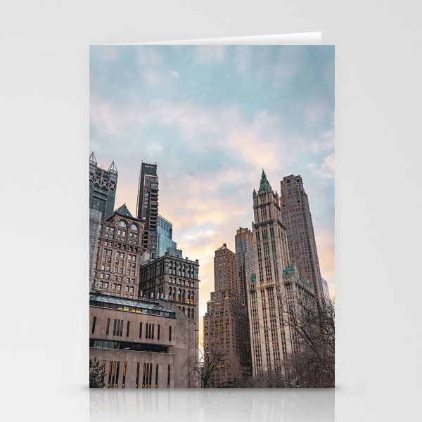 Architecture in NYC at Sunset | Travel Photography Stationery Cards