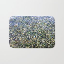 Sea Grass Through Rippling Water Bath Mat | Photo, Water, Roatan, Digital, Color, Abstract 