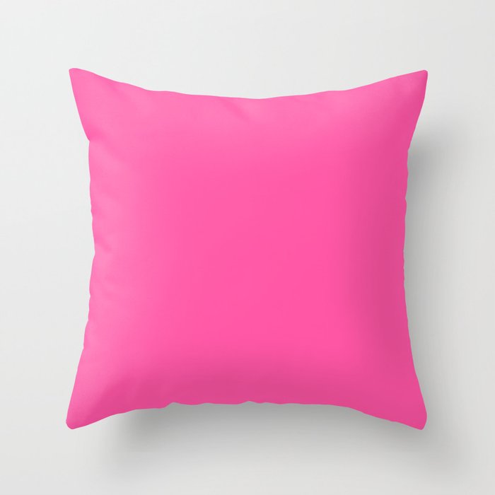 Simply Solid - Brilliant Rose Throw Pillow