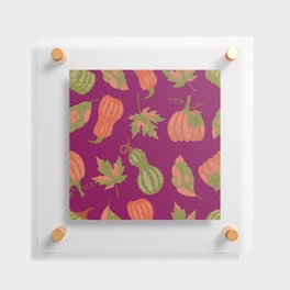 Green and Orange Pumpkin Texture. Colorful Seamless Pattern Floating Acrylic Print