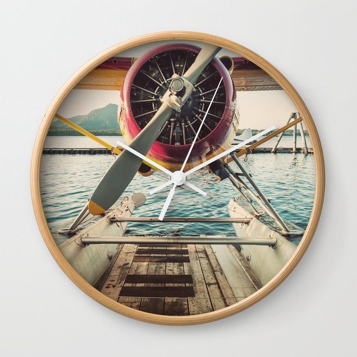 Seaplane Dock Wall Clock