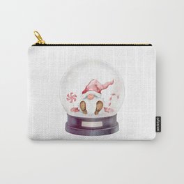 Christmas Gnome in a Snow Globe Carry-All Pouch
