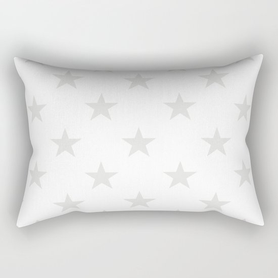 Stars (Platinum/White) Rectangular Pillow
