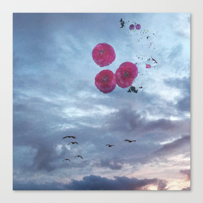 Floating Flowers Canvas Print