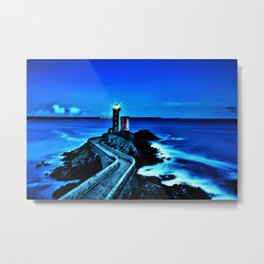 Plouzane Lighthouse, France Landscape by Jeanpaul Ferro Metal Print