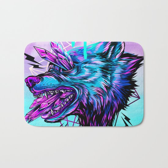 Crystal Wolf Bath Mat
