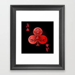 Clubs Poker Ace Casino Framed Art Print