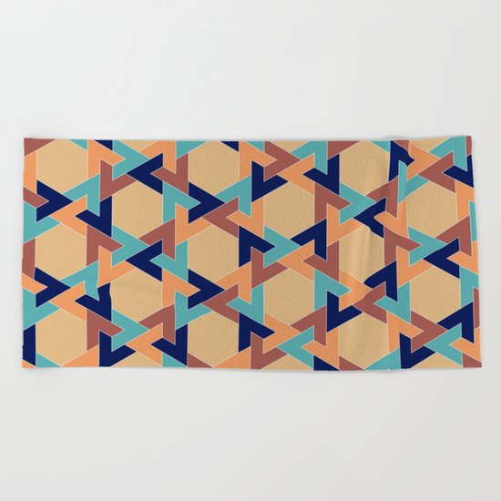 Geometric pattern 1977 Beach Towel