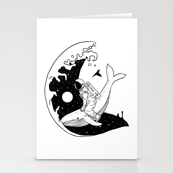 Space Wave (Take Me to the Place You've Dreamed Of) Stationery Cards