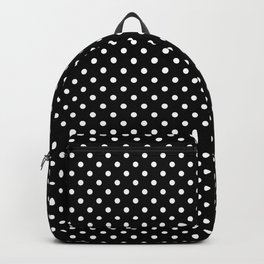 Polka dot Pattern White Spot On Black Background Backpack