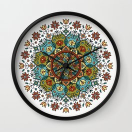 Mandala of creativity and love Wall Clock