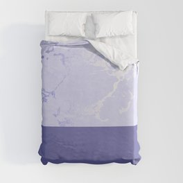 Very Peri 2022 Color Of The Year Periwinkle Marble Kintsugi Ceramic Duvet Cover
